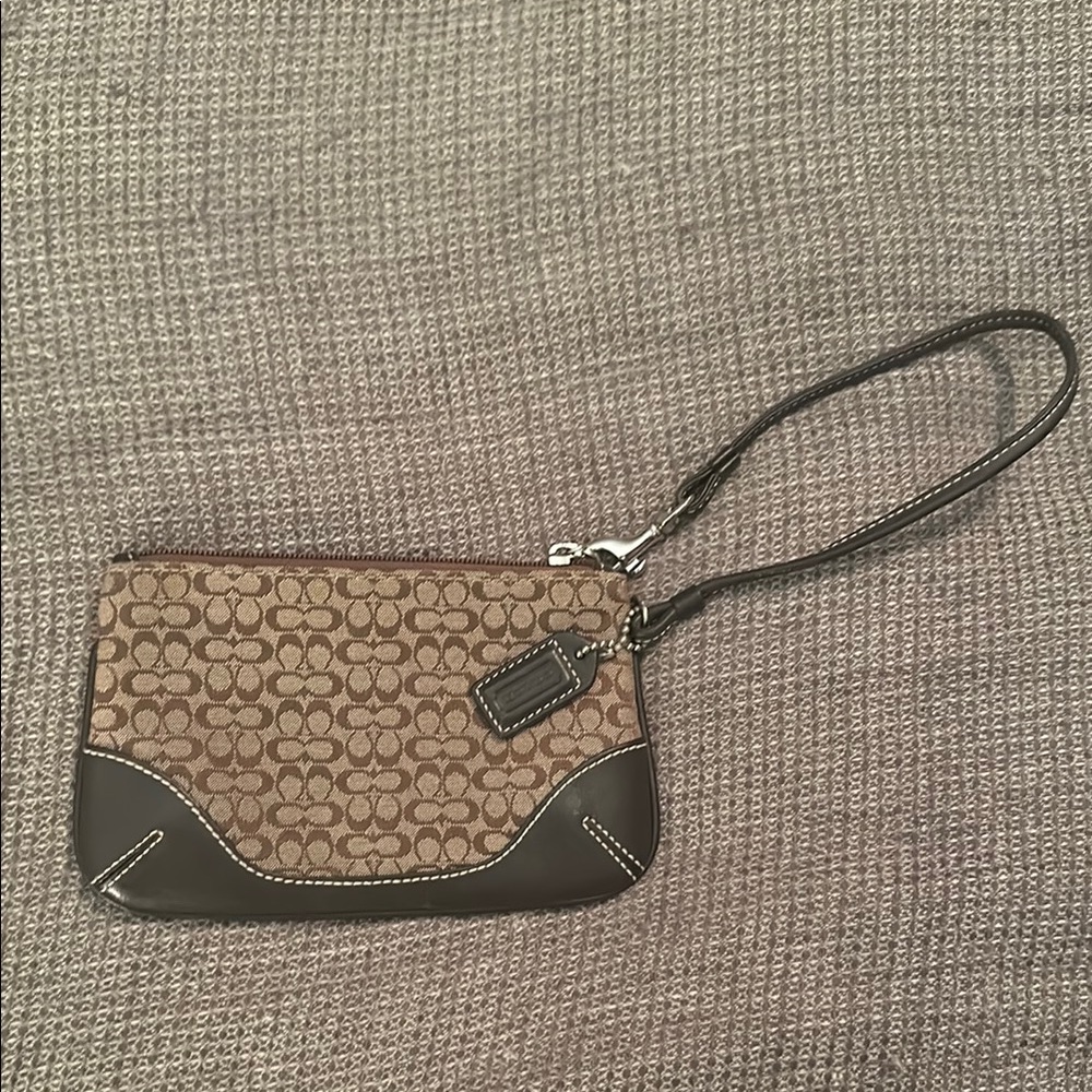 Vintage Coach Brown Wristlet